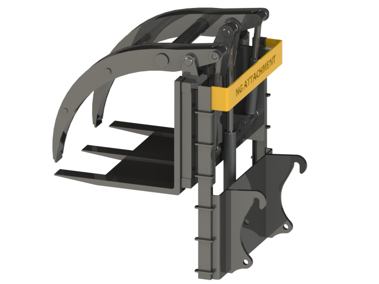 Heavy-Duty Hydraulic Bale & Log Handler for Wheel Loaders